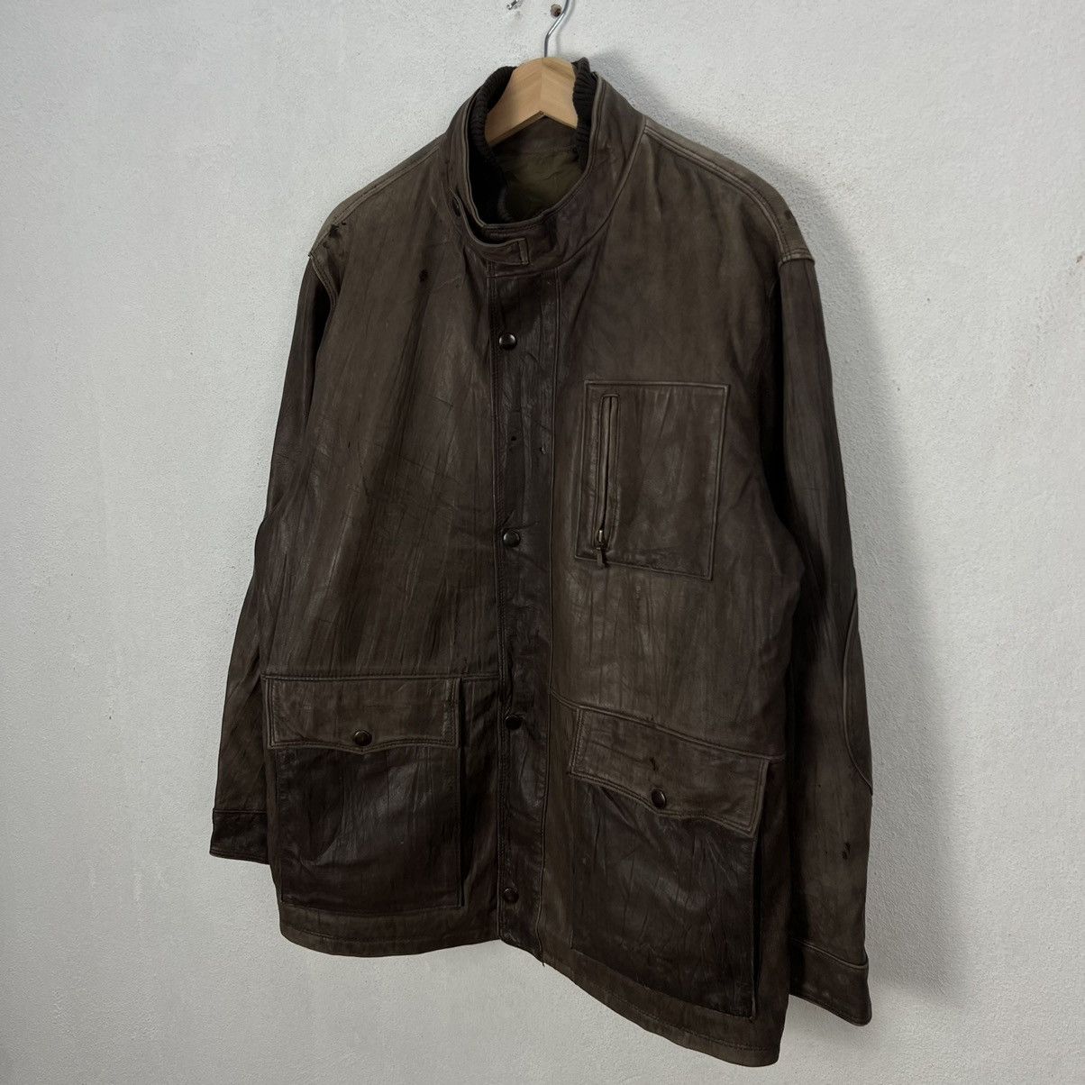 Japanese Brand VINTAGE PICCOLO NEGOZIO COLLEZIONE UOMO LEATHER JACKET Size US M / EU 48-50 / 2 - 2 Thumbnail