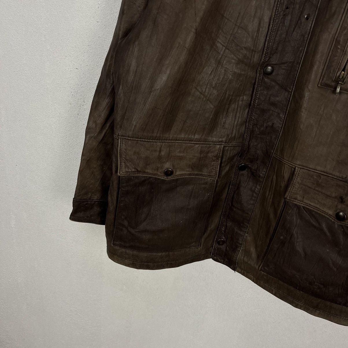 Japanese Brand VINTAGE PICCOLO NEGOZIO COLLEZIONE UOMO LEATHER JACKET Size US M / EU 48-50 / 2 - 4 Thumbnail
