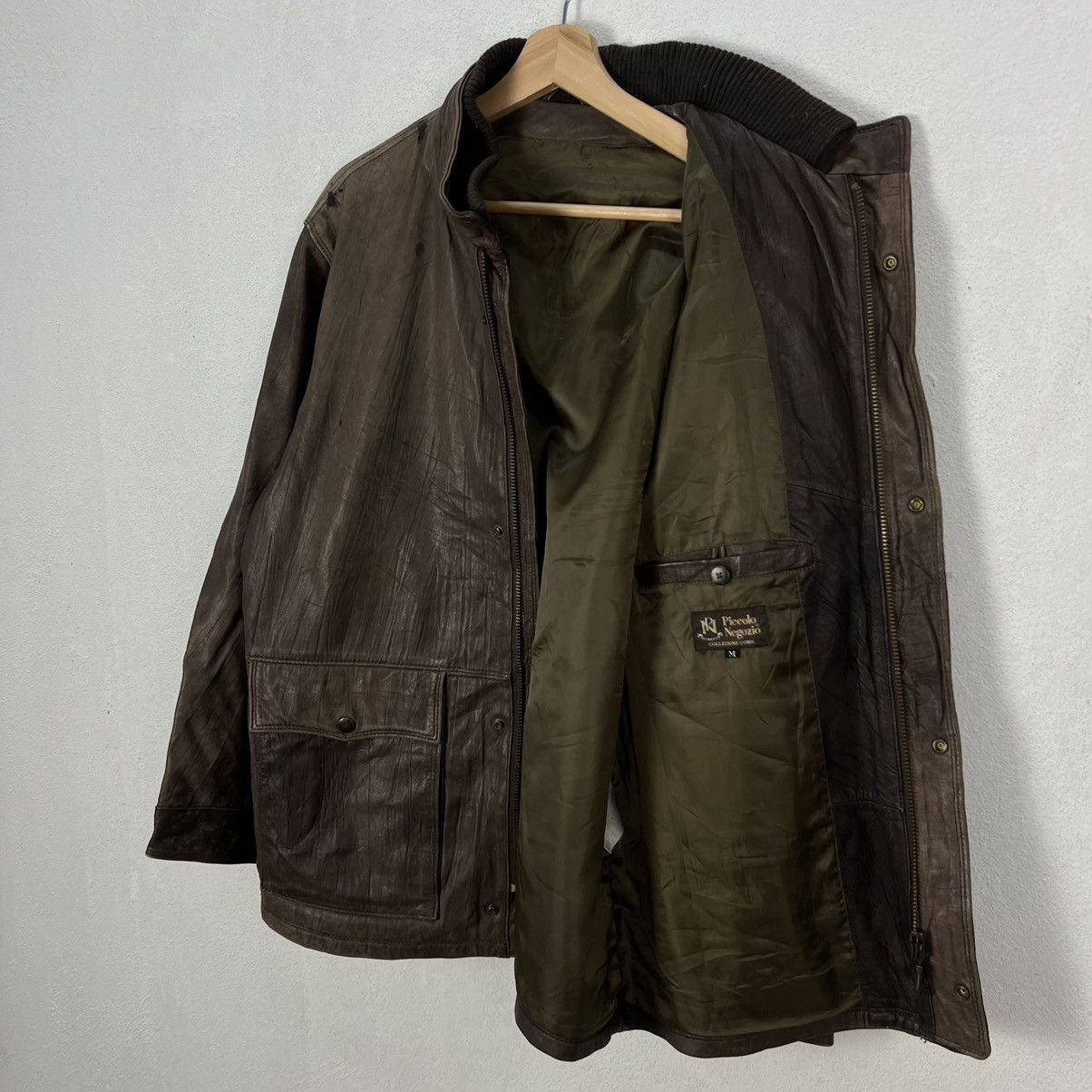 Japanese Brand VINTAGE PICCOLO NEGOZIO COLLEZIONE UOMO LEATHER JACKET Size US M / EU 48-50 / 2 - 11 Thumbnail