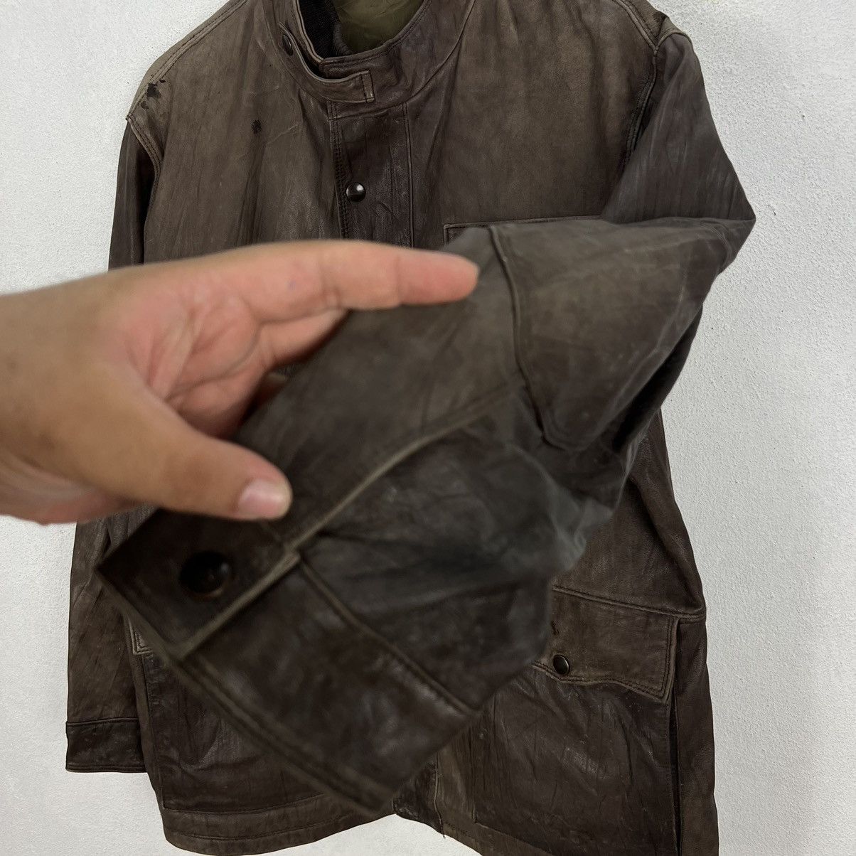 Japanese Brand VINTAGE PICCOLO NEGOZIO COLLEZIONE UOMO LEATHER JACKET Size US M / EU 48-50 / 2 - 7 Thumbnail