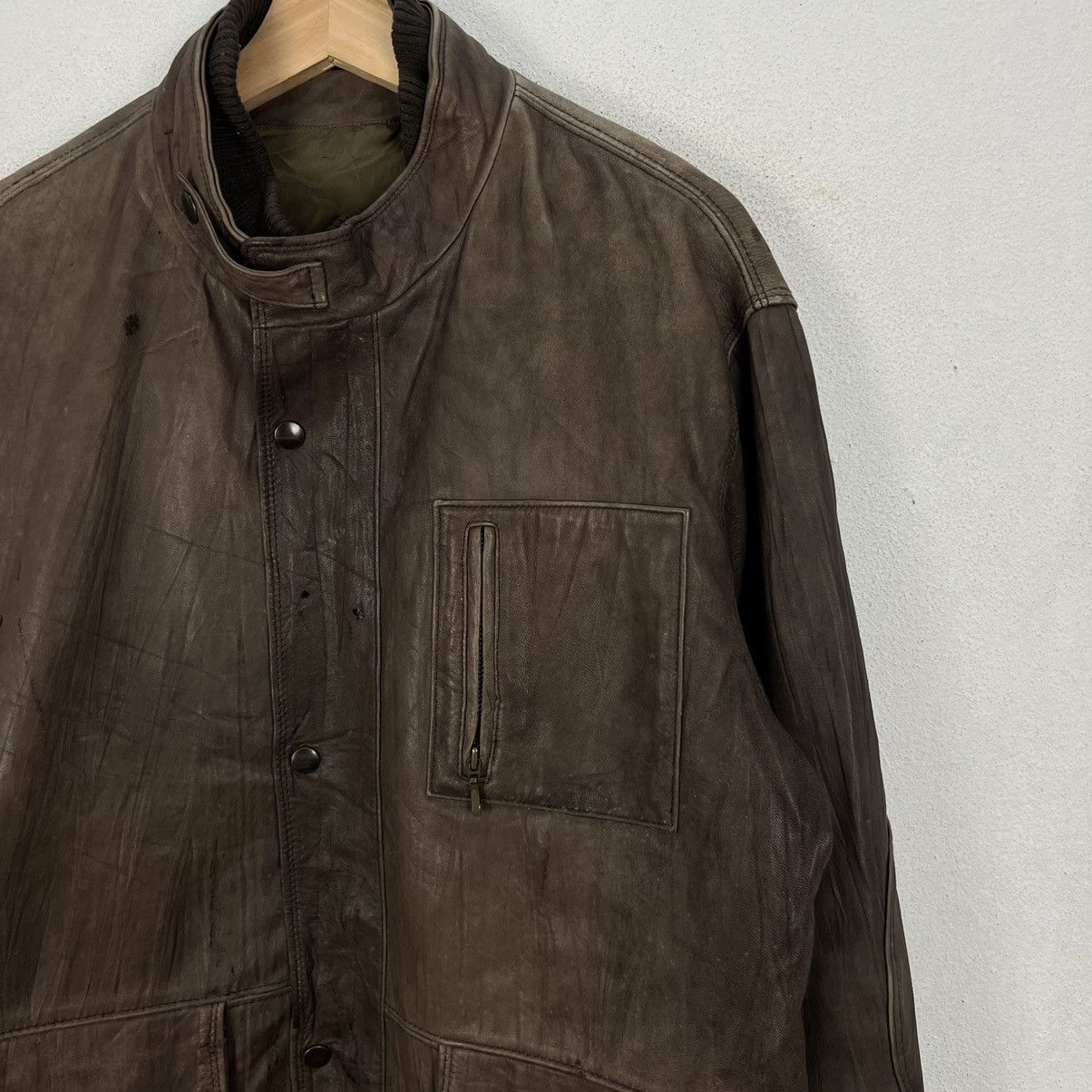 Japanese Brand VINTAGE PICCOLO NEGOZIO COLLEZIONE UOMO LEATHER JACKET Size US M / EU 48-50 / 2 - 6 Thumbnail