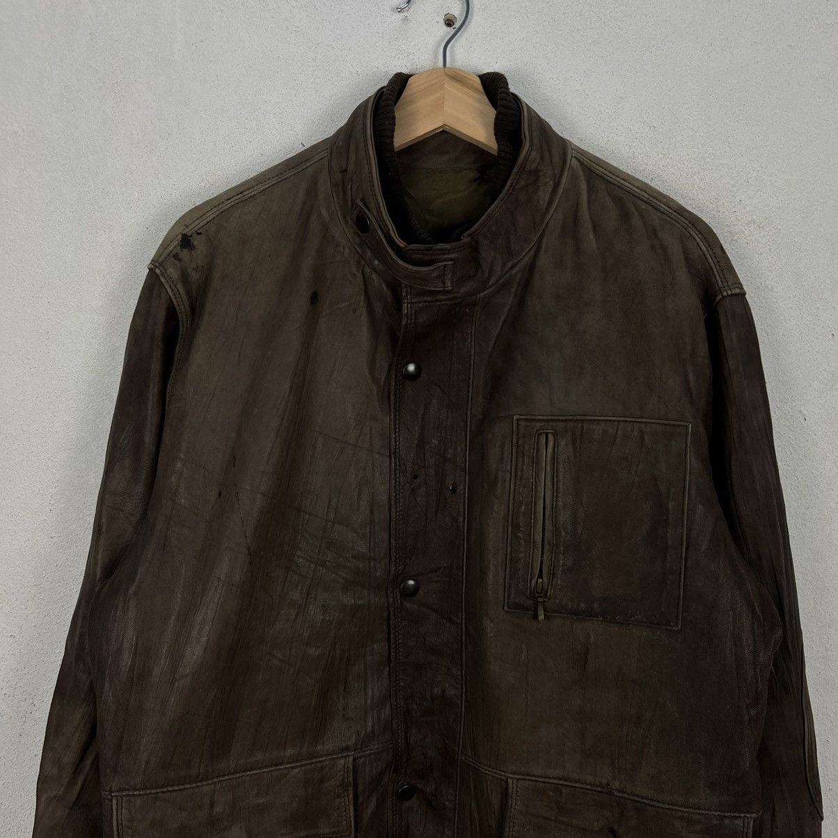 Japanese Brand VINTAGE PICCOLO NEGOZIO COLLEZIONE UOMO LEATHER JACKET Size US M / EU 48-50 / 2 - 3 Thumbnail