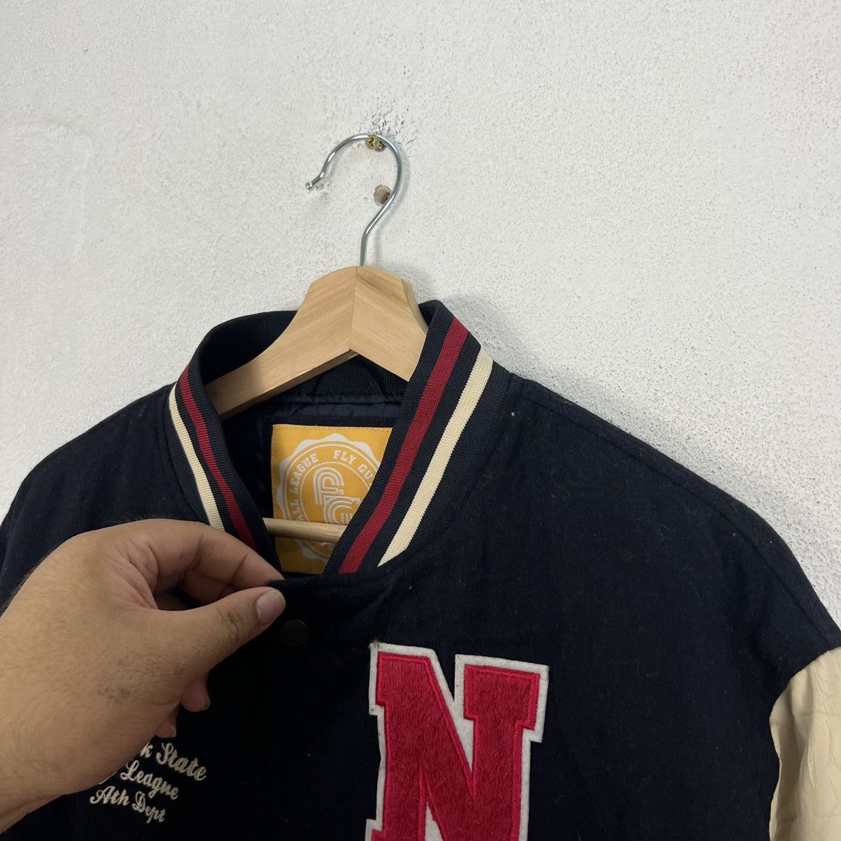 Japanese Brand VARSITY JACKET MLB NEW YORK BIG LOGO Size US M / EU 48-50 / 2 - 8 Thumbnail