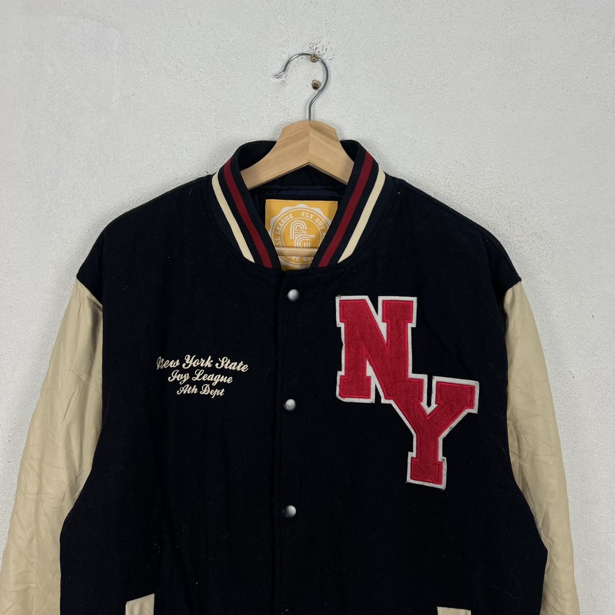Japanese Brand VARSITY JACKET MLB NEW YORK BIG LOGO Size US M / EU 48-50 / 2 - 3 Thumbnail