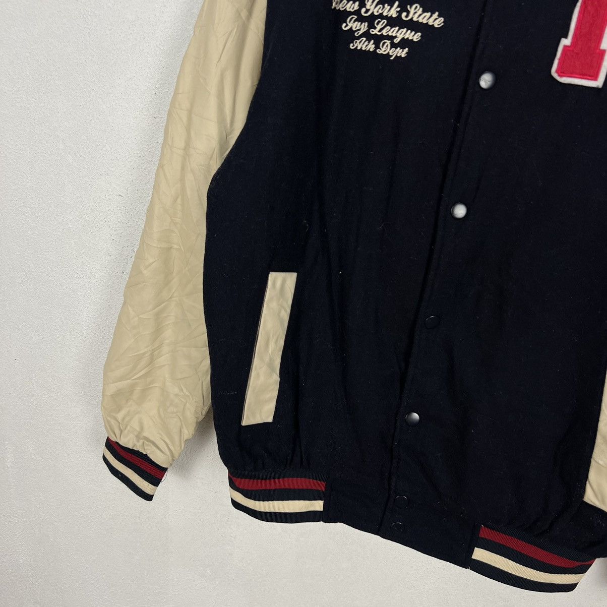 Japanese Brand VARSITY JACKET MLB NEW YORK BIG LOGO Size US M / EU 48-50 / 2 - 4 Thumbnail