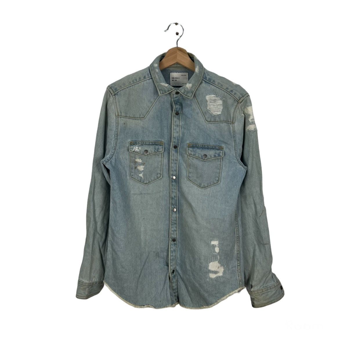 RARE DISTRESSED CAMBREY ZARA MAN STREETWEAR FASHION