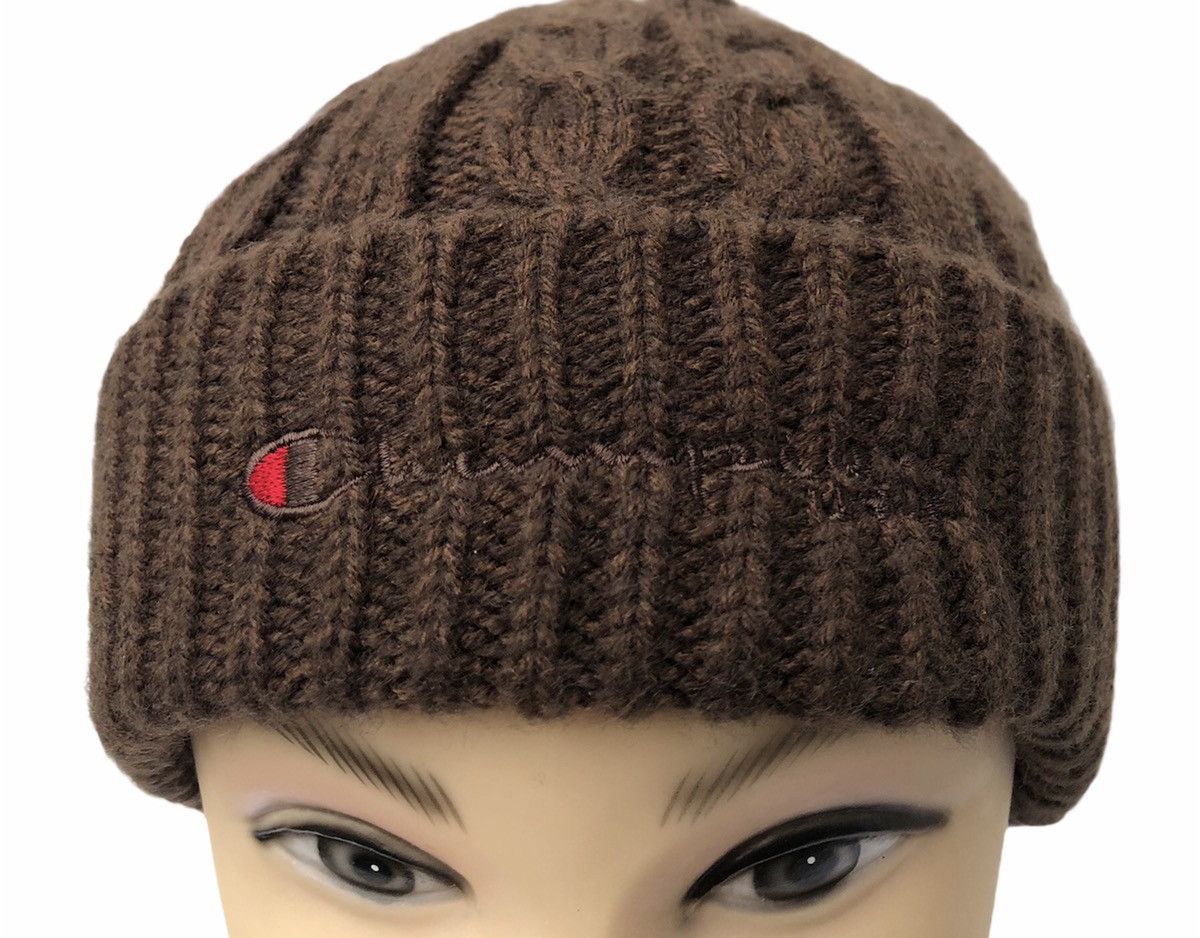 Champion 🔥Champion Embossed Spell Out Knitted Beanie Size ONE SIZE - 7 Thumbnail