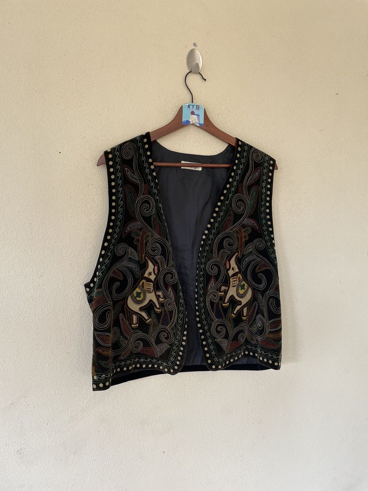 Japanese Brand × Vintage VINTAGE ARRANGE VELVET BUTTONLESS VEST Size US M / EU 48-50 / 2 - 2 Thumbnail