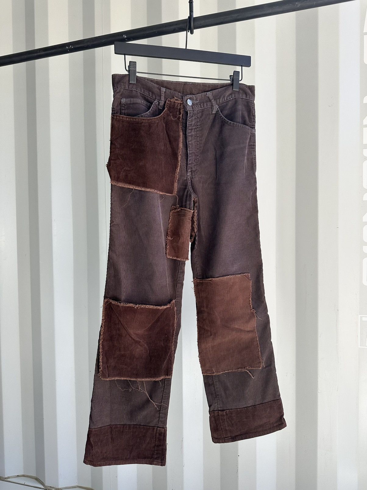 image of Maison Margiela x Vintage 0 10 Line Artisinal Corduoy Patchwork Pants in Brown, Men's (Size 30)