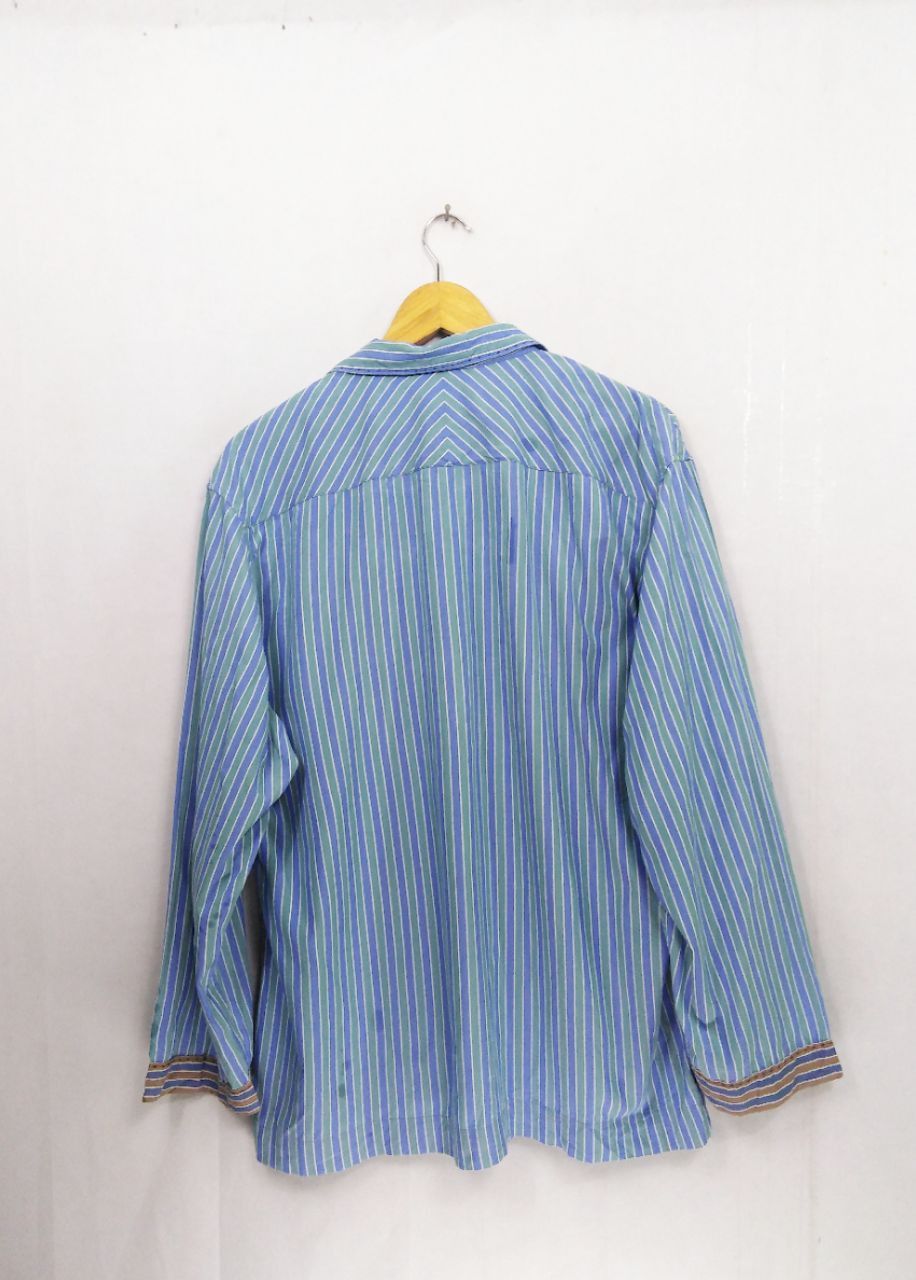 Paul Smith PAUL SMITH STRIPE BUTTON UP SHIRT Size US L / EU 52-54 / 3 - 2 Thumbnail