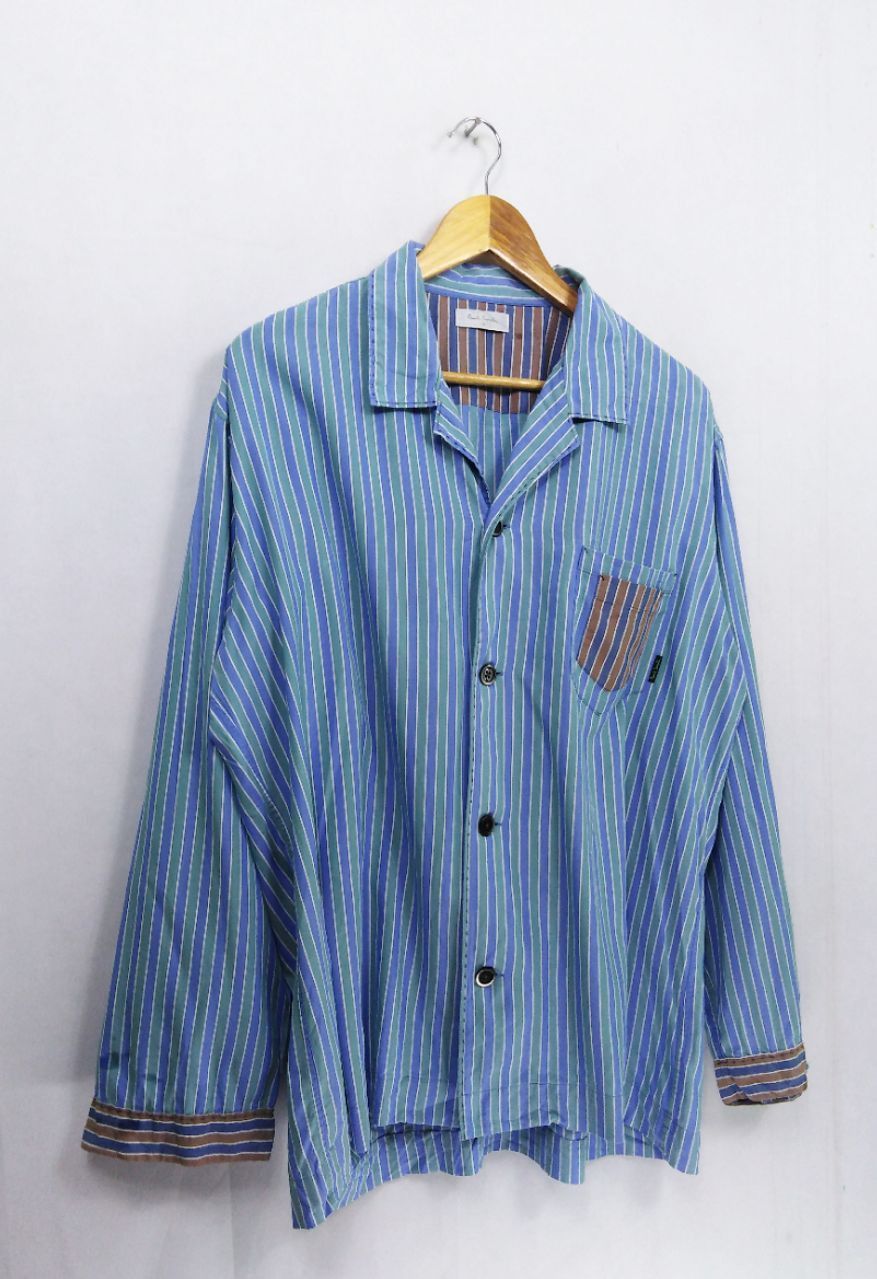 Paul Smith PAUL SMITH STRIPE BUTTON UP SHIRT Size US L / EU 52-54 / 3 - 4 Thumbnail
