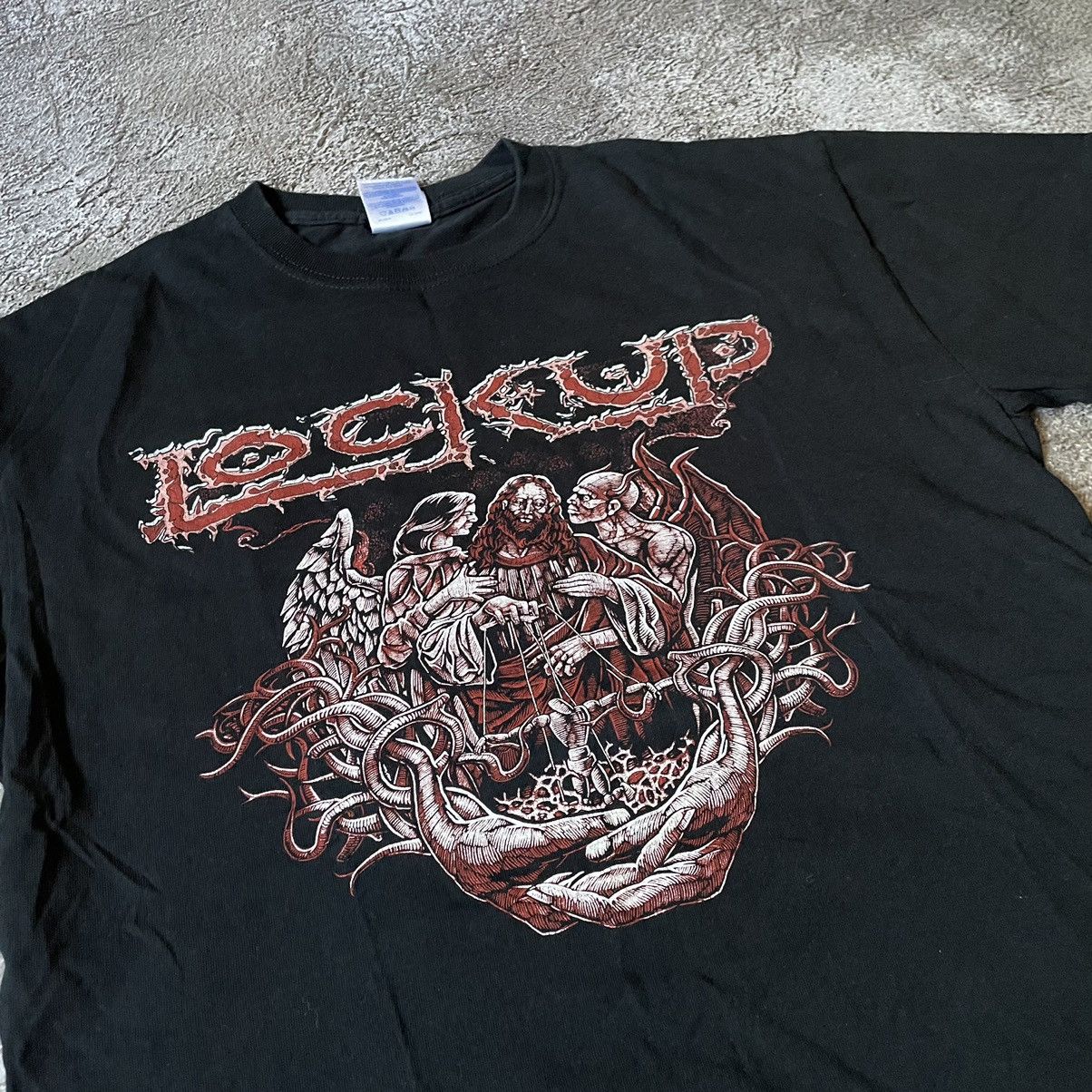 Vintage Vintage Y2K Necropolis Skulls Graphic Tee Grunge Horror L Size US L / EU 52-54 / 3 - 6 Thumbnail