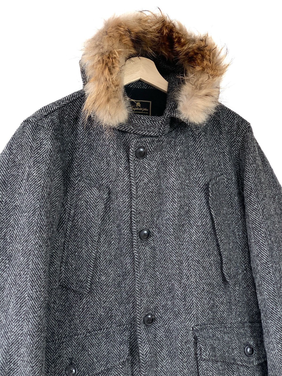 Harris Tweed Simplicite Plus x Harris Tweed Wool Fur Jacket Size US L / EU 52-54 / 3 - 3 Thumbnail