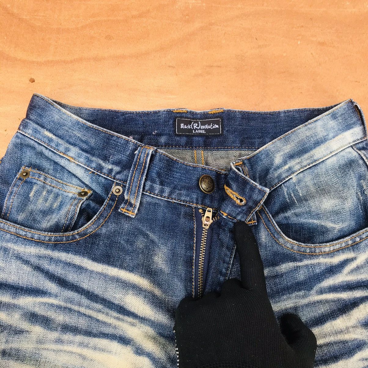 Japanese Brand Black(R)evolution numbernine style distressed herringbone Size US 29 - 9 Thumbnail