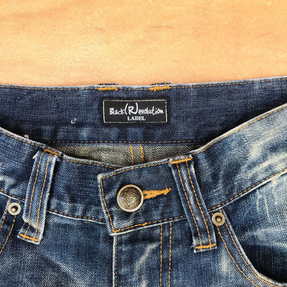 Japanese Brand Black(R)evolution numbernine style distressed herringbone Size US 29 - 8 Thumbnail