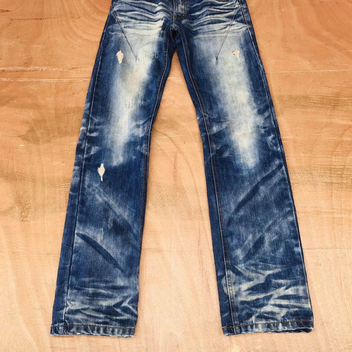 Japanese Brand Black(R)evolution numbernine style distressed herringbone Size US 29 - 3 Thumbnail