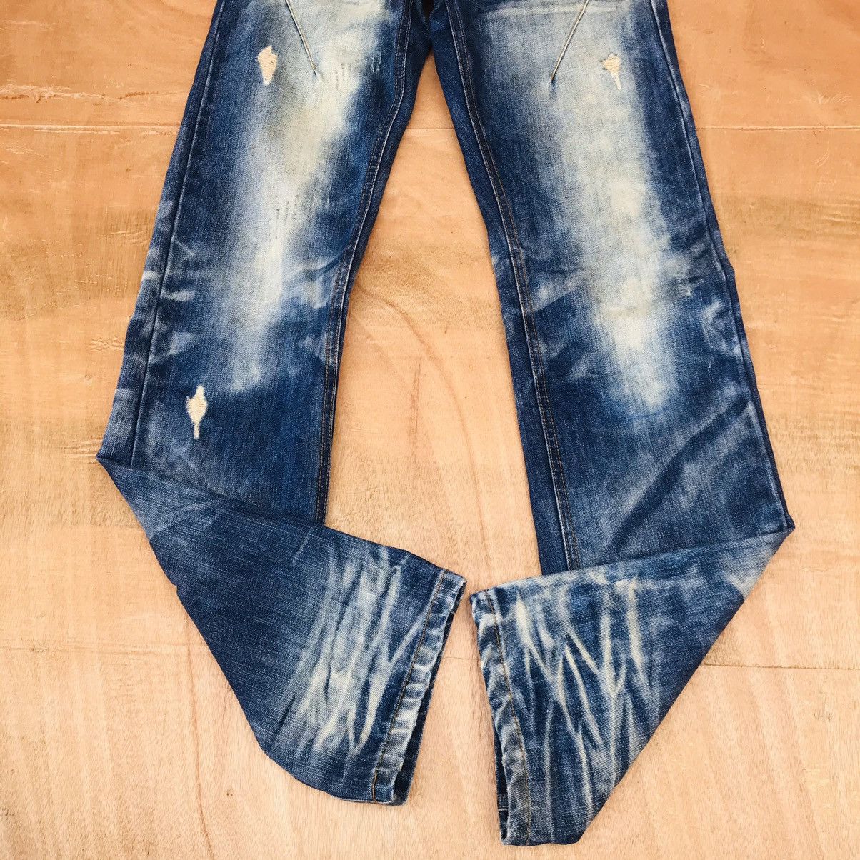 Japanese Brand Black(R)evolution numbernine style distressed herringbone Size US 29 - 5 Thumbnail