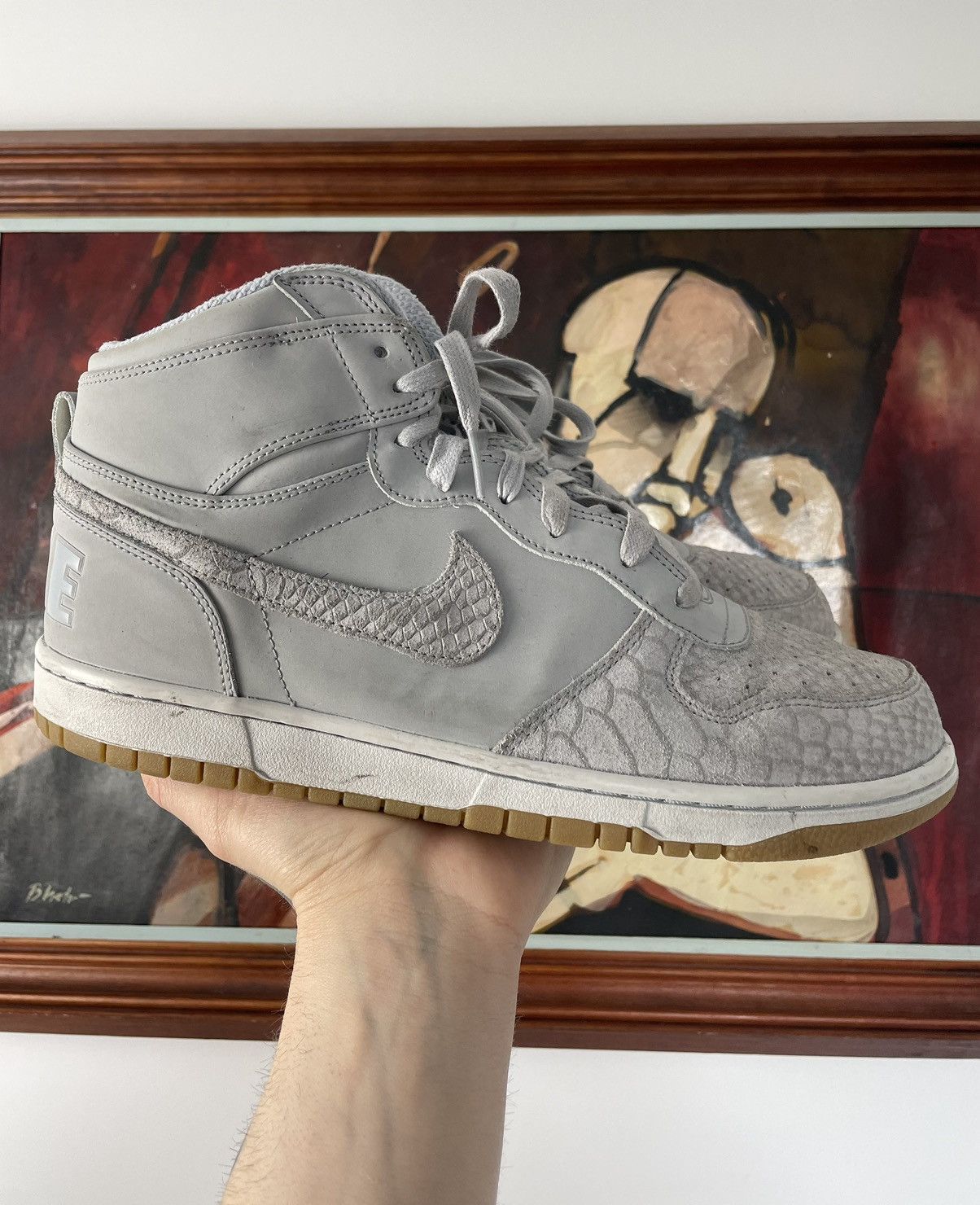 Nike Nike Big Dunk Logo Grey Sneakers Rare 2016 Hype Suede Kicks Size US 10.5 / EU 43-44 - 1 Thumbnail