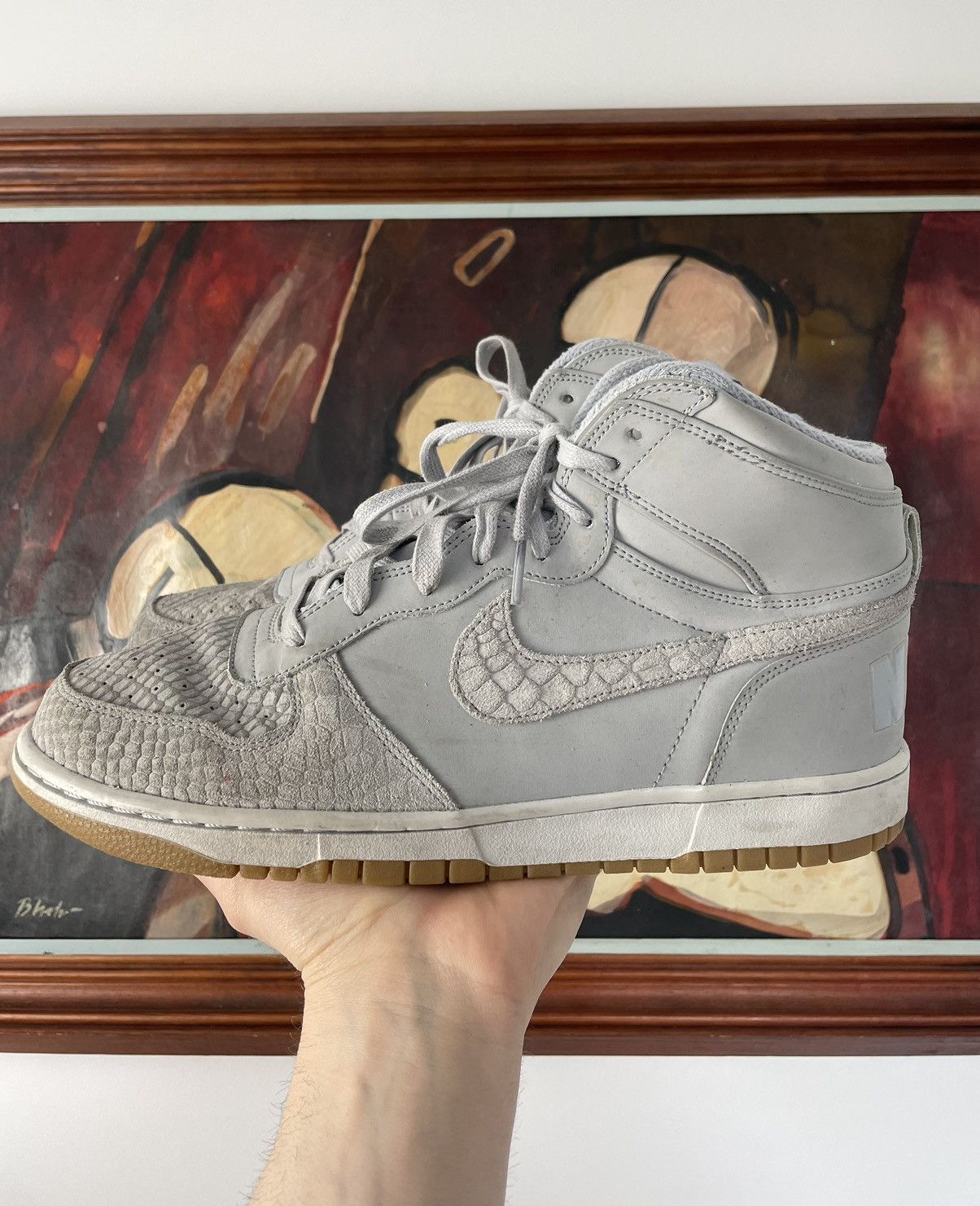 Nike Nike Big Dunk Logo Grey Sneakers Rare 2016 Hype Suede Kicks Size US 10.5 / EU 43-44 - 2 Thumbnail