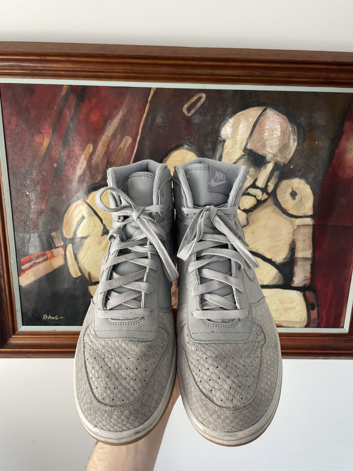 Nike Nike Big Dunk Logo Grey Sneakers Rare 2016 Hype Suede Kicks Size US 10.5 / EU 43-44 - 4 Thumbnail