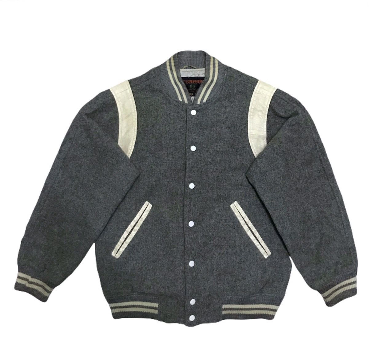 Vintage Mcgregor wool leather varsity jacket style by Ringo Size US L / EU 52-54 / 3 - 3 Thumbnail