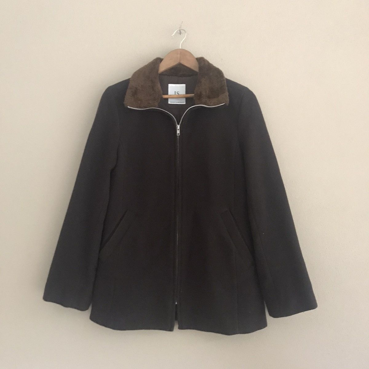image of Sunao Kuwahara By Issey Miyake Wool Jacket in Brown, Men's (Size Small)