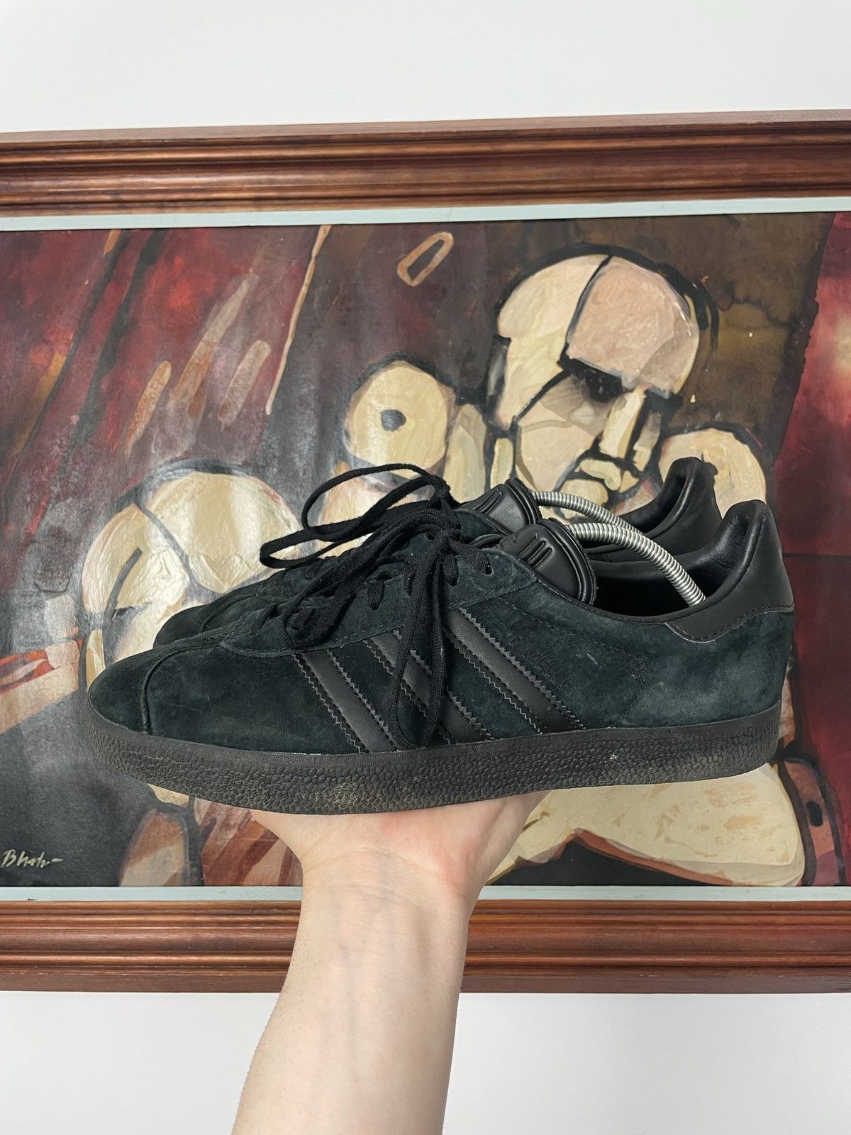 Adidas Adidas Gazelle Triple Black 2017 Hype Low Sneakers Rare Size US 9.5 / EU 42-43 - 3 Thumbnail