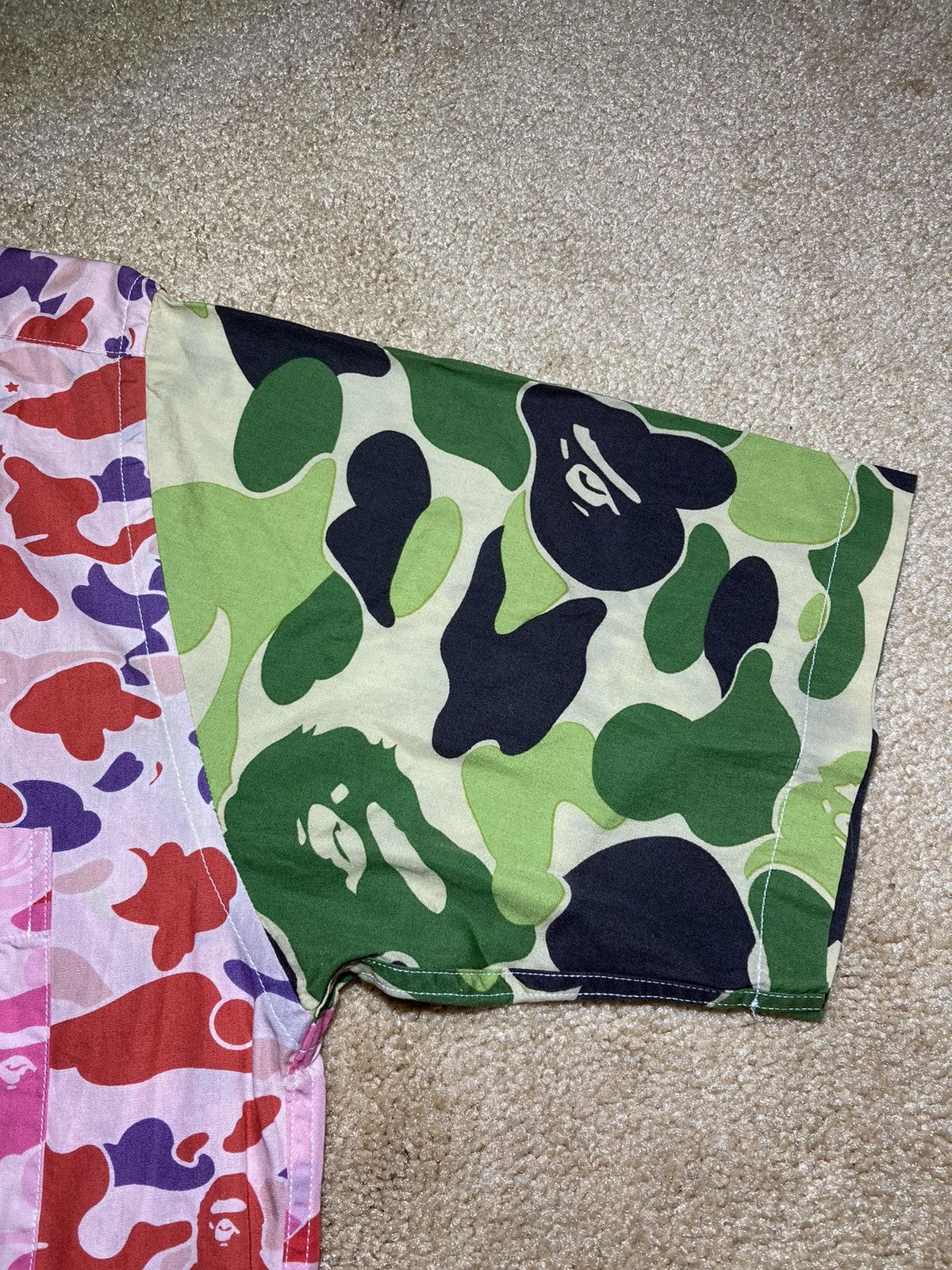 Bape 2002 Bape Multi Camo Psyche Button Up Patchwork Vintage 90s Size US M / EU 48-50 / 2 - 6 Thumbnail