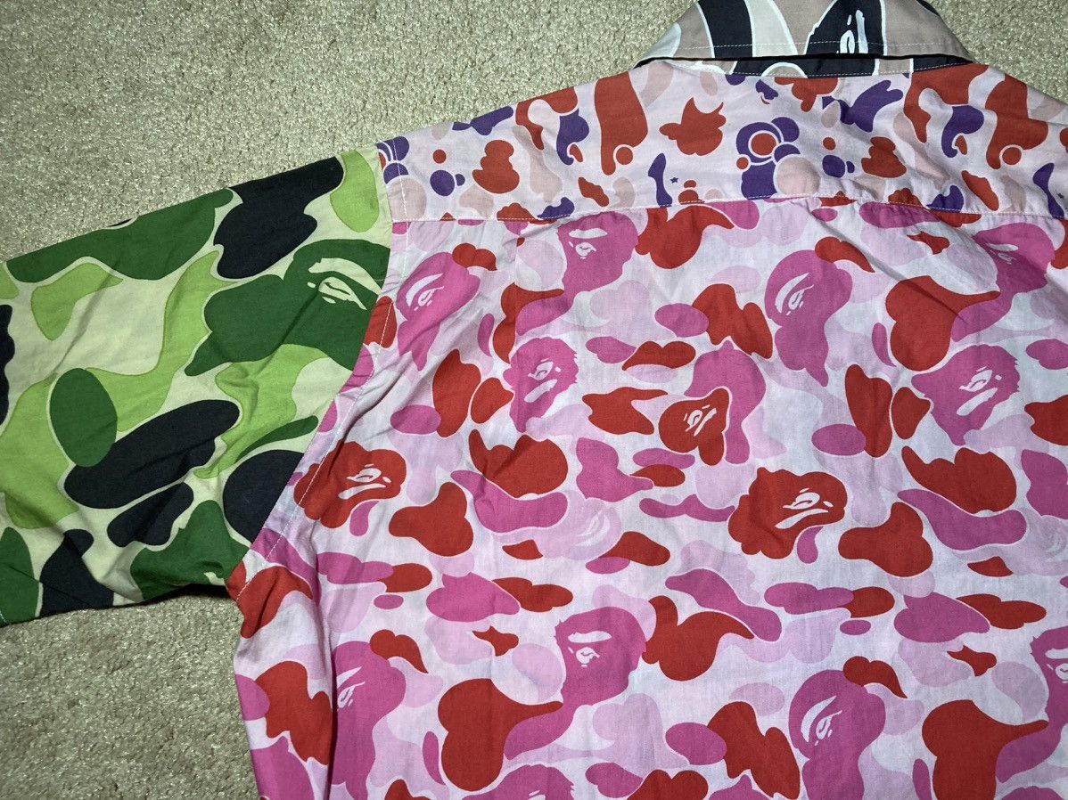 Bape 2002 Bape Multi Camo Psyche Button Up Patchwork Vintage 90s Size US M / EU 48-50 / 2 - 10 Thumbnail