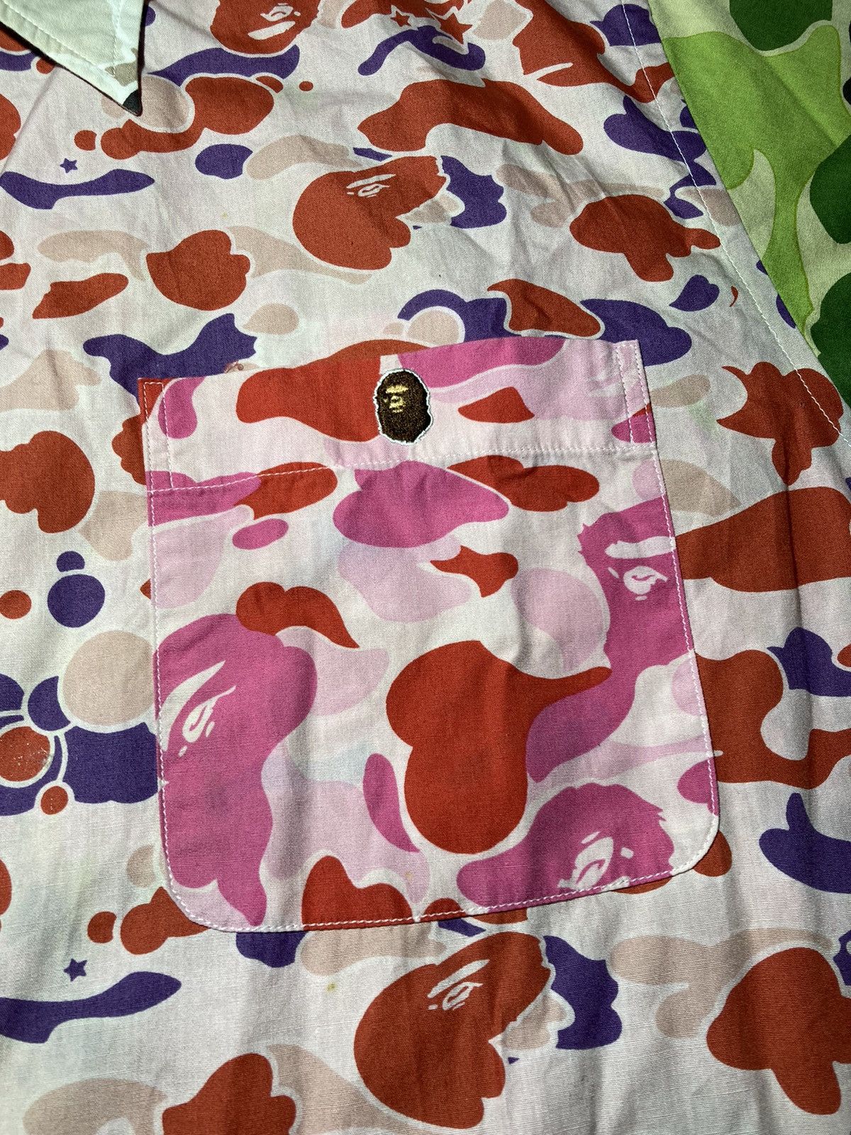 Bape 2002 Bape Multi Camo Psyche Button Up Patchwork Vintage 90s Size US M / EU 48-50 / 2 - 4 Thumbnail