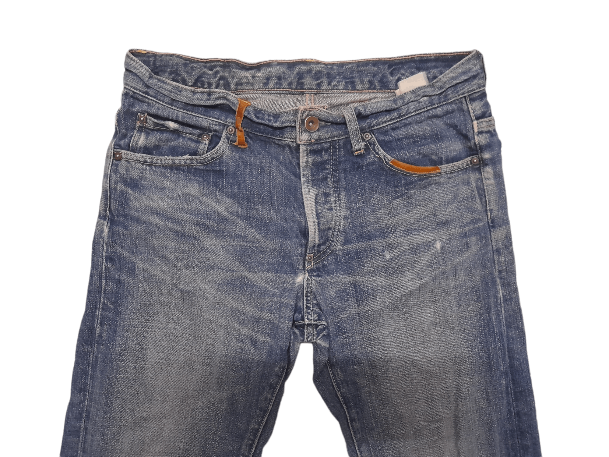 Journal Standard Journal Standard Japan Leather Distressed Denim (D957) w29 Size US 29 - 6 Thumbnail