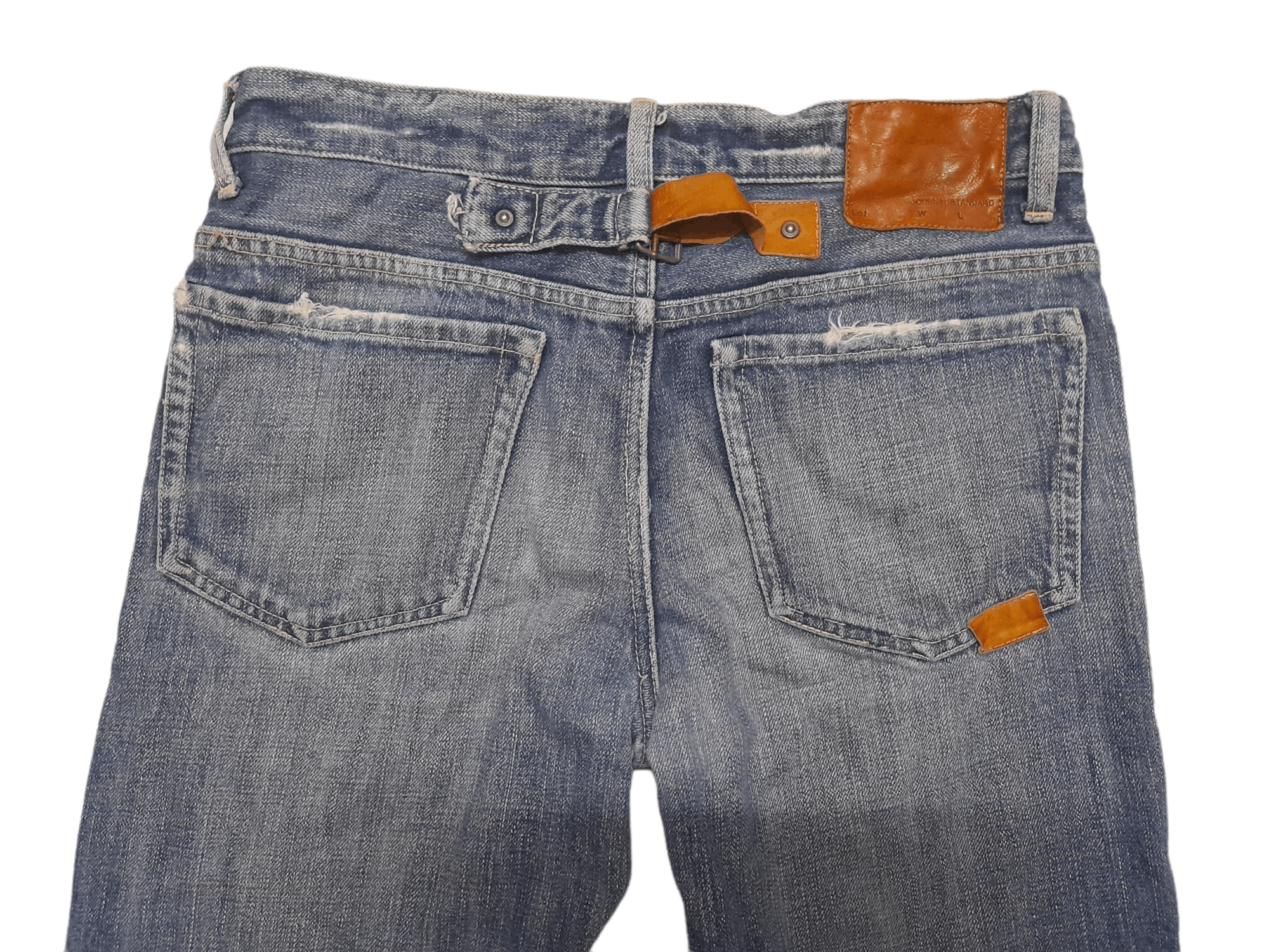 Journal Standard Journal Standard Japan Leather Distressed Denim (D957) w29 Size US 29 - 3 Thumbnail