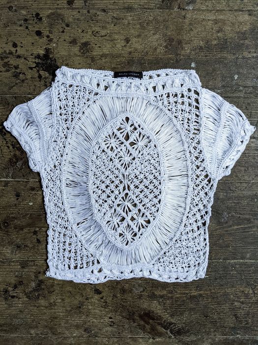 Ralph Lauren 00s Ralph Lauren Crochet Knitted Top Grailed