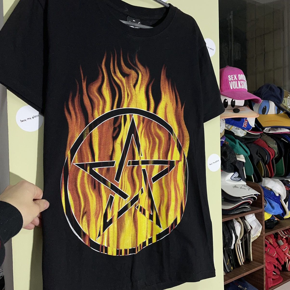 Vintage Vintage Y2K Pentagram Graphic Tee Dark Underground Horror Pu Size US L / EU 52-54 / 3 - 5 Thumbnail