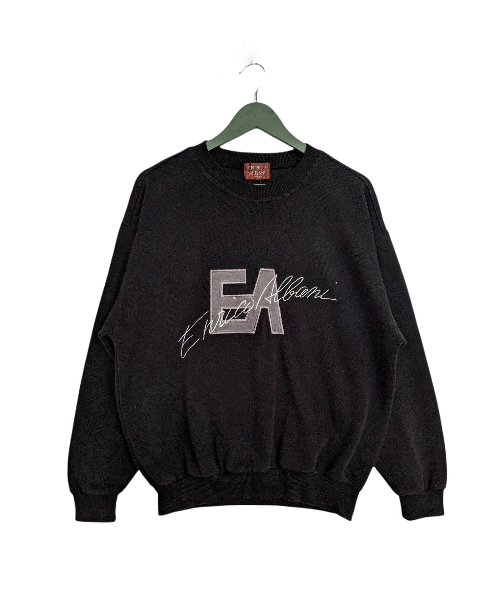 Other Vintage Enrico Albani Embroidery Logo Sweatshirt Size US L / EU 52-54 / 3 - 1 Thumbnail