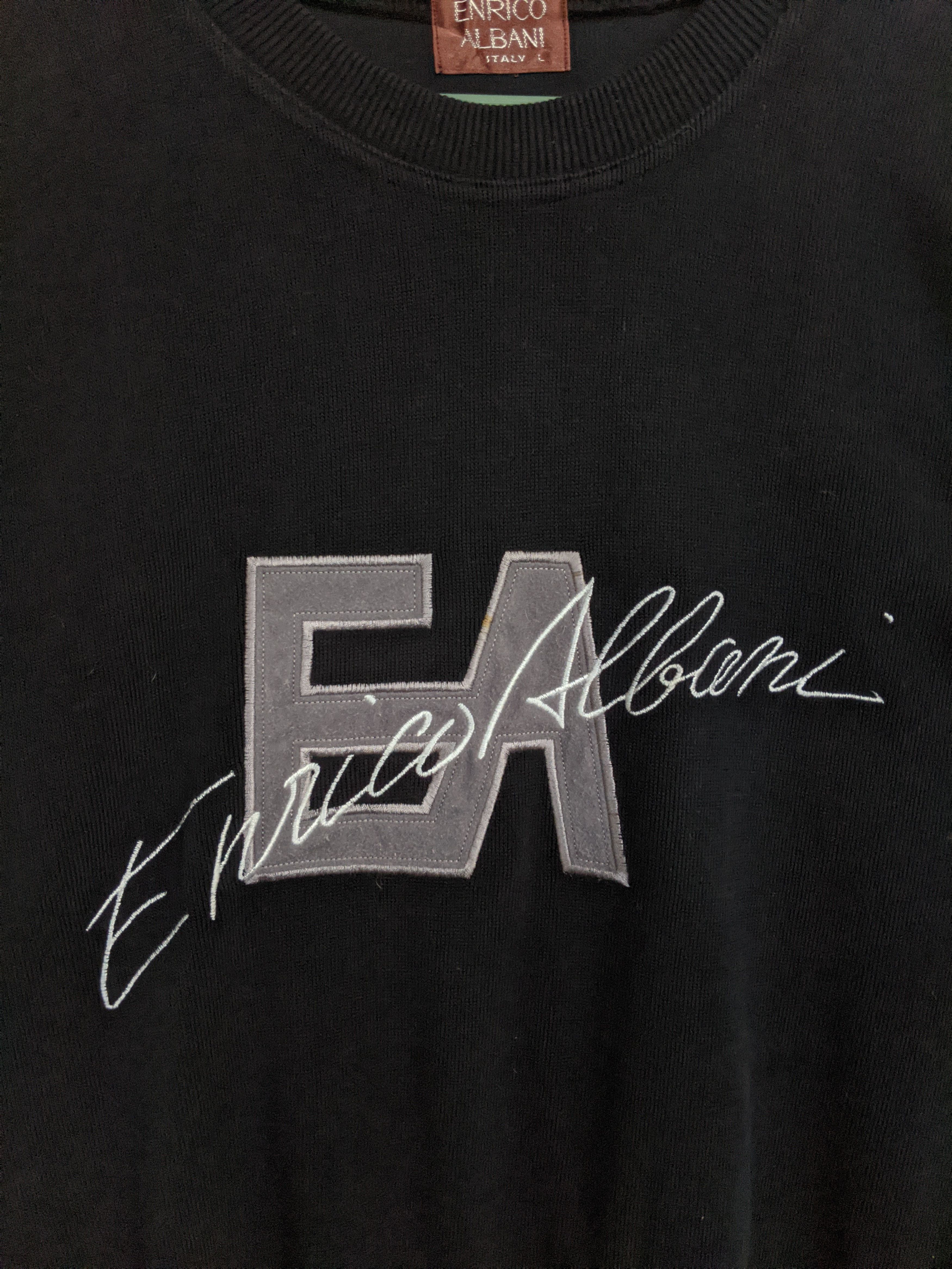 Other Vintage Enrico Albani Embroidery Logo Sweatshirt Size US L / EU 52-54 / 3 - 5 Thumbnail