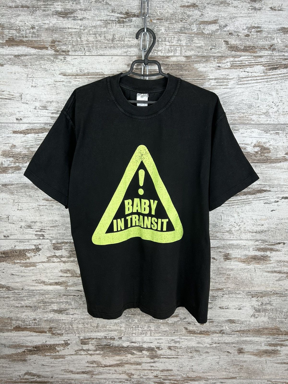 Vintage Mens Vintage Art Baby In Transit T Shirt Humor rare tee Size US XL / EU 56 / 4 - 2 Thumbnail