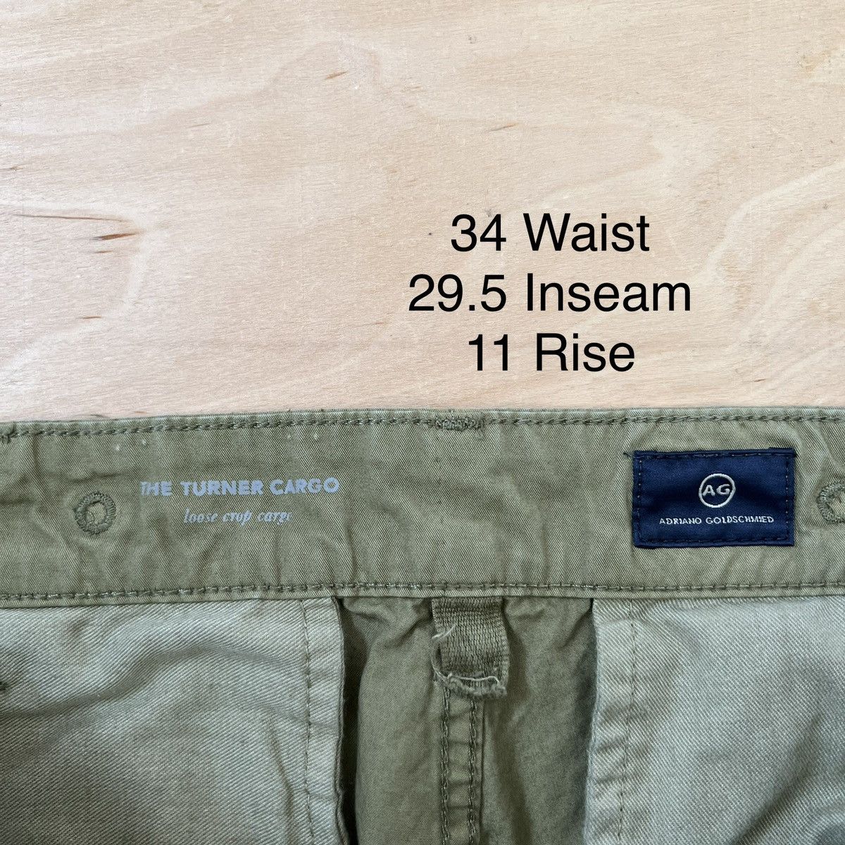 AG Adriano Goldschmied Adriano Goldschmied Turner Cargo Pants 34 Military Workwear Size US 34 / EU 50 - 4 Thumbnail