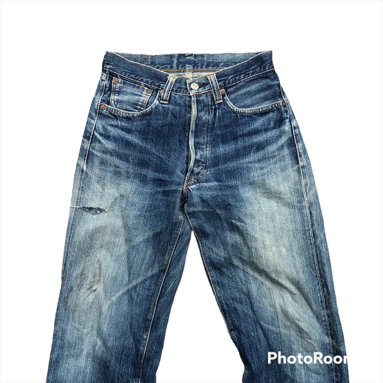 Sugar Cane × Toyo Enterprises VINTAGE SUGAR CANE BY TOYO ENTERPRISE DISTRESSED DENIM Size US 26 / EU 42 - 4 Thumbnail
