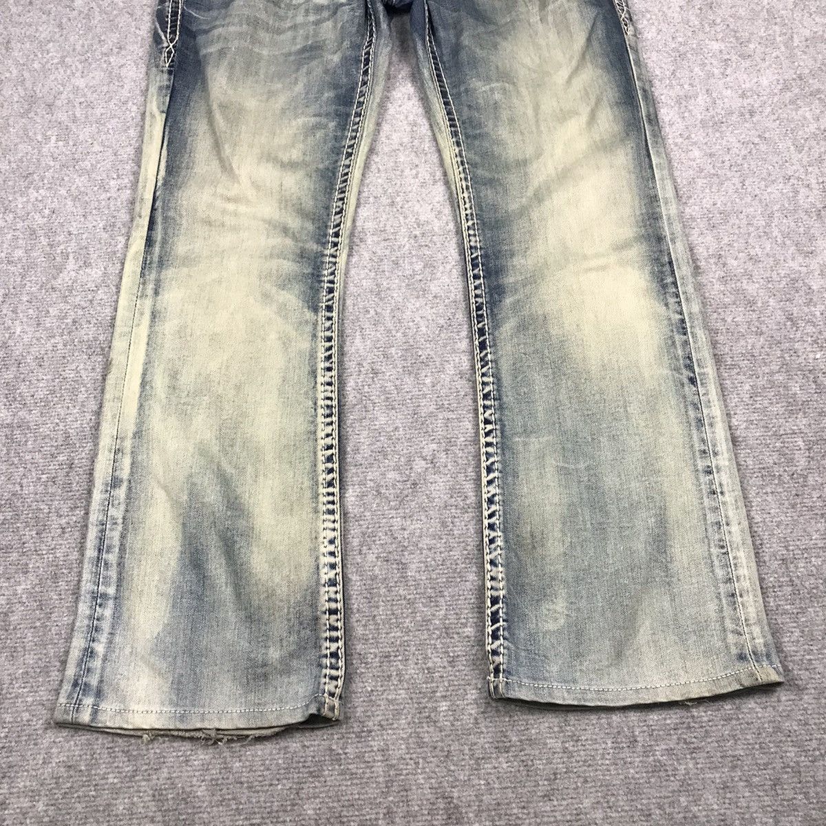 Rock Revival FLARED💥ROCK REVIVAL BLUE FADED DENIM PANTS Size 32" / US 10 / IT 46 - 5 Thumbnail
