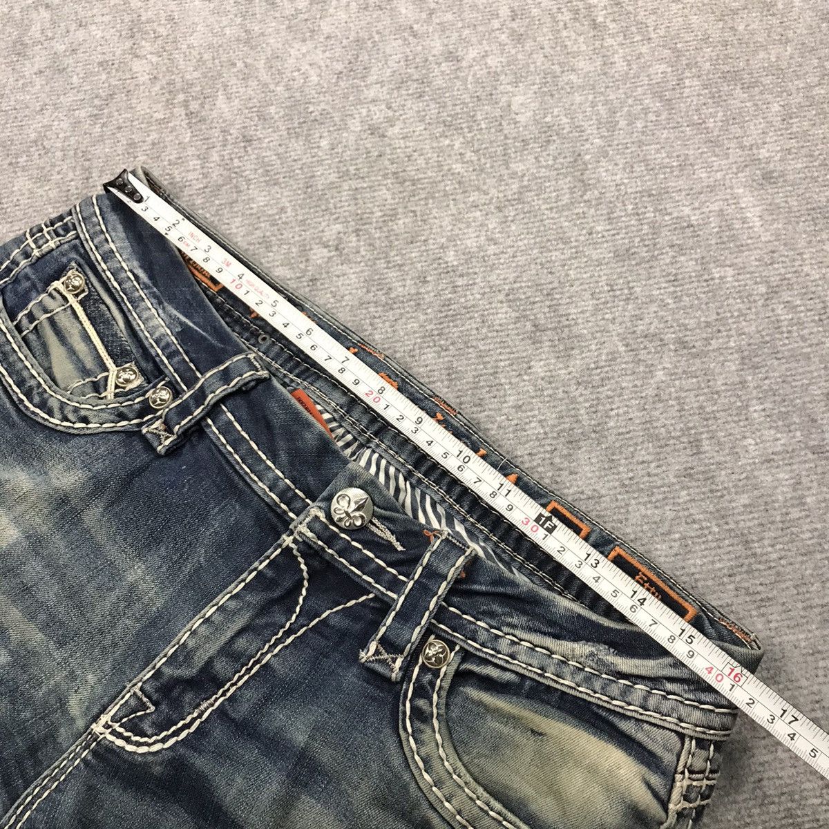 Rock Revival FLARED💥ROCK REVIVAL BLUE FADED DENIM PANTS Size 32" / US 10 / IT 46 - 15 Thumbnail