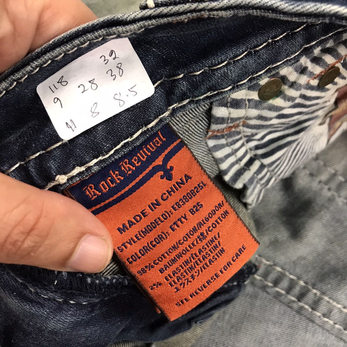 Rock Revival FLARED💥ROCK REVIVAL BLUE FADED DENIM PANTS Size 32" / US 10 / IT 46 - 16 Thumbnail