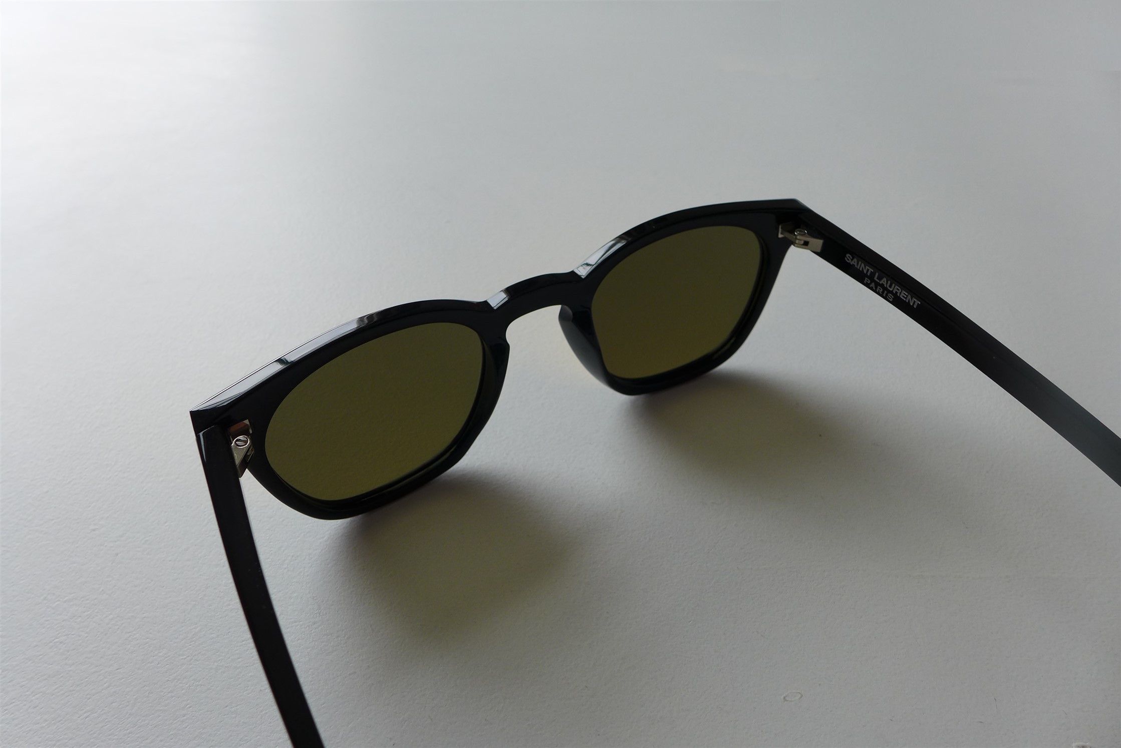Saint Laurent Paris Saint Laurent Classic SL28 Sunglasses - Black & Gold Size ONE SIZE - 9 Thumbnail
