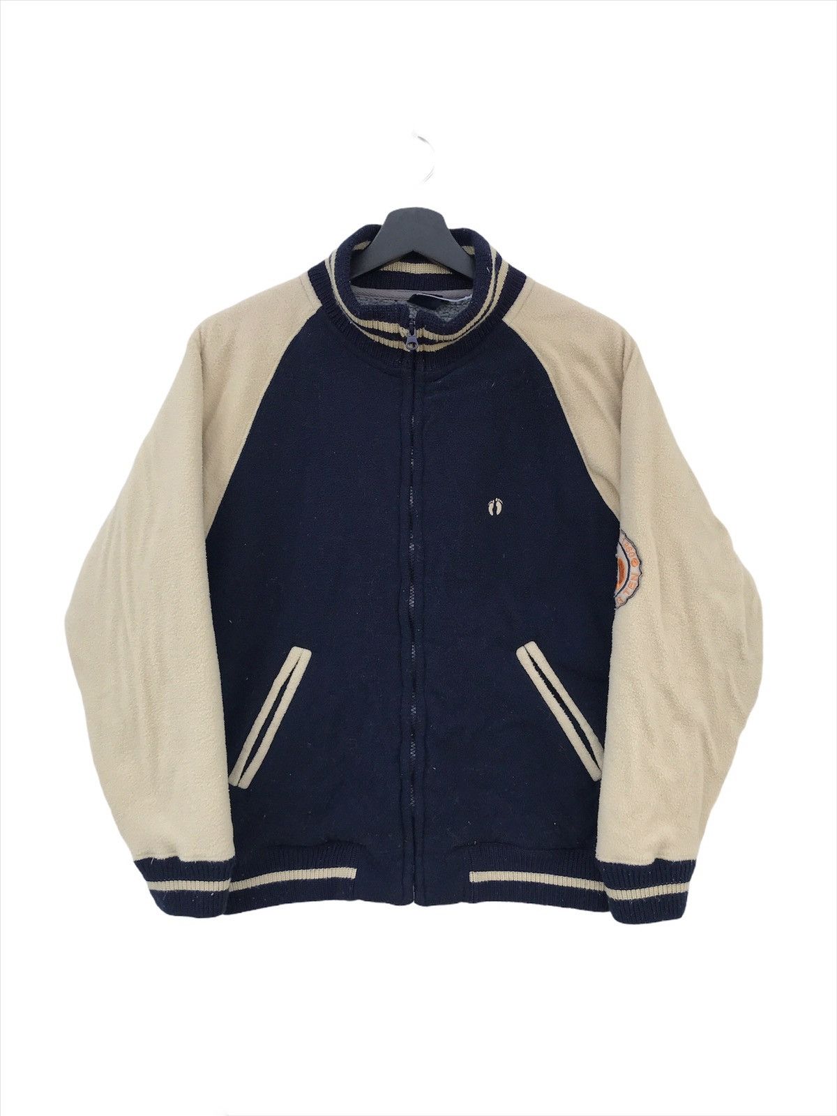 Hang Ten Fleece Zipper Varsity Jacket