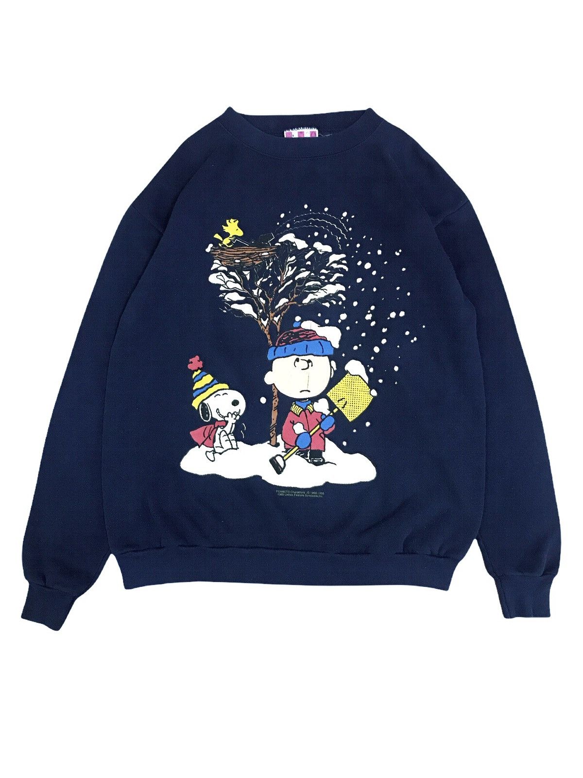 Peanuts × Vintage Vintage Peanuts Snoopy Winter Christmas Snow Play Sweatshirt Size US S / EU 44-46 / 1 - 1 Thumbnail