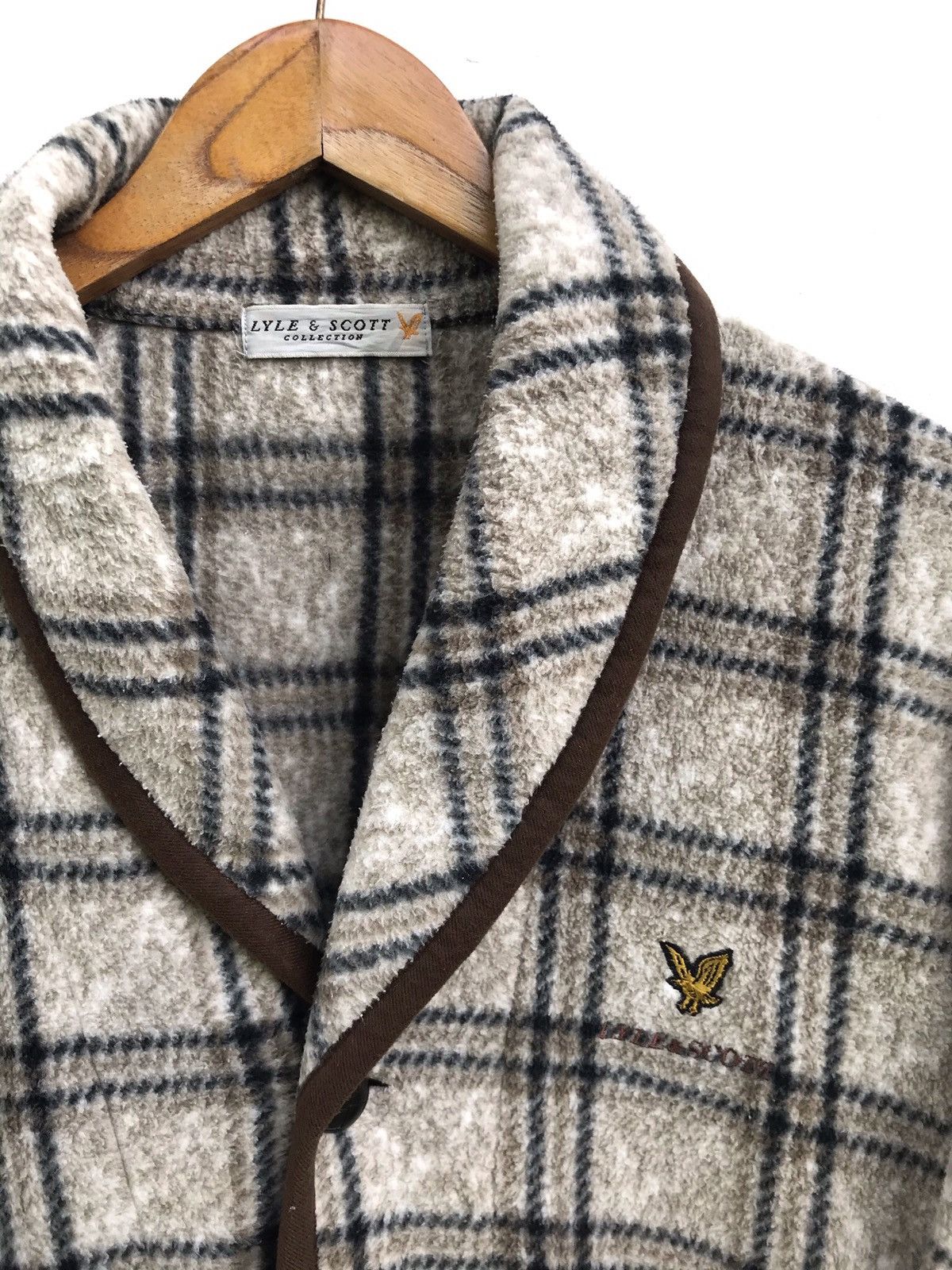 Lyle & Scott Vintage Lyle & Scott Fleece Winter Checkered Jacket Size US M / EU 48-50 / 2 - 3 Thumbnail