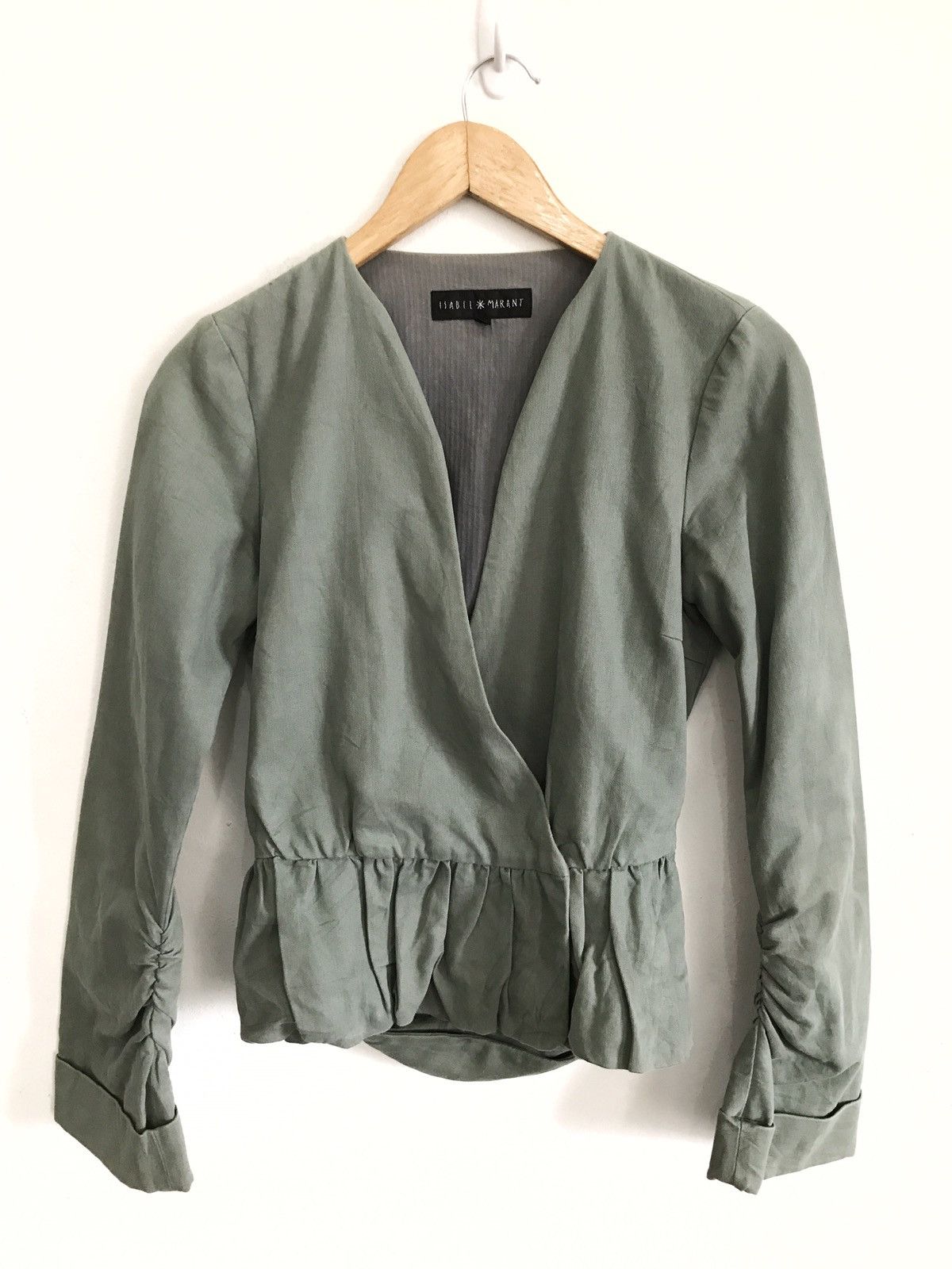 Isabel Marant Isabel Marant Olive Green Jacket Made In Portugal Size US XXS / EU 40 - 1 Thumbnail