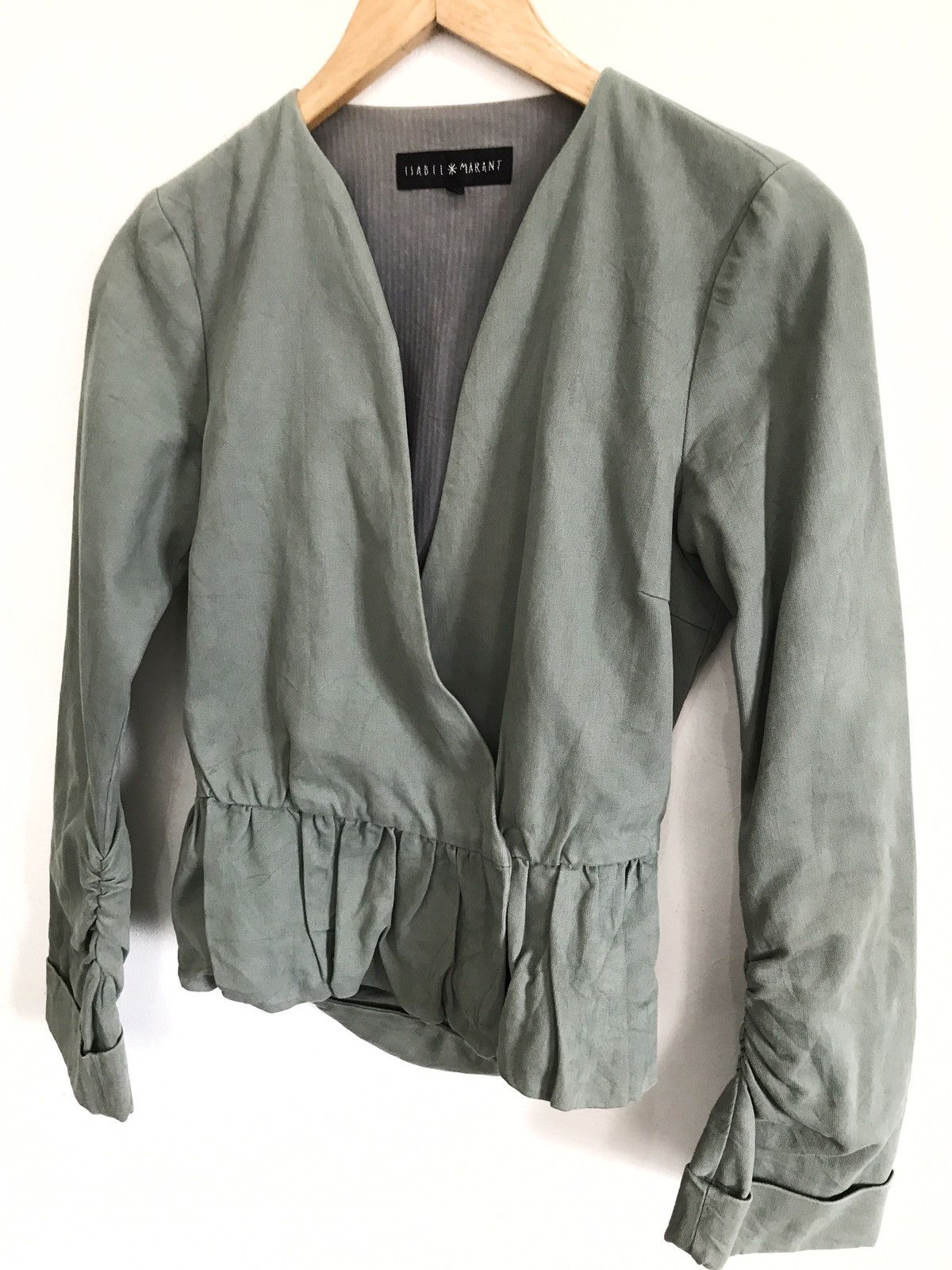 Isabel Marant Isabel Marant Olive Green Jacket Made In Portugal Size US XXS / EU 40 - 3 Thumbnail