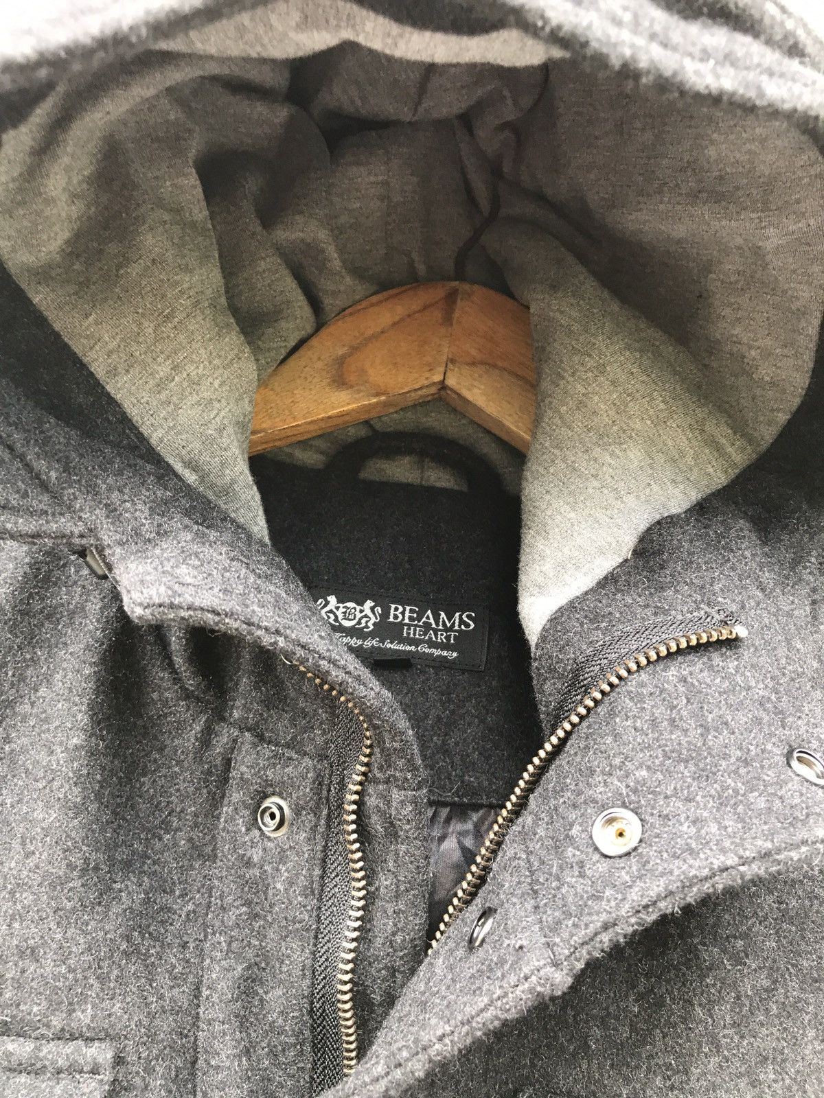 Beams Plus Beams Hoodie Wool 4 Pocket Heavy Jacket Size US S / EU 44-46 / 1 - 4 Thumbnail