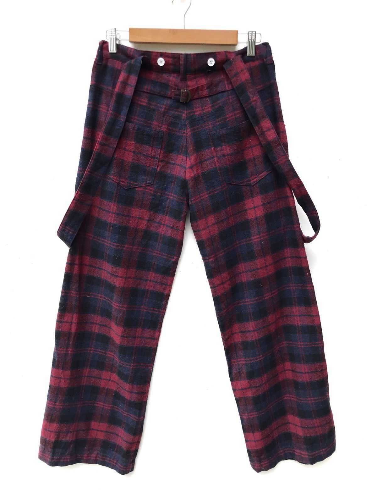 Japanese Brand Japanese Brand BROWNY JAPAN Suspenders Red Checked Pants Size US 29 - 2 Thumbnail